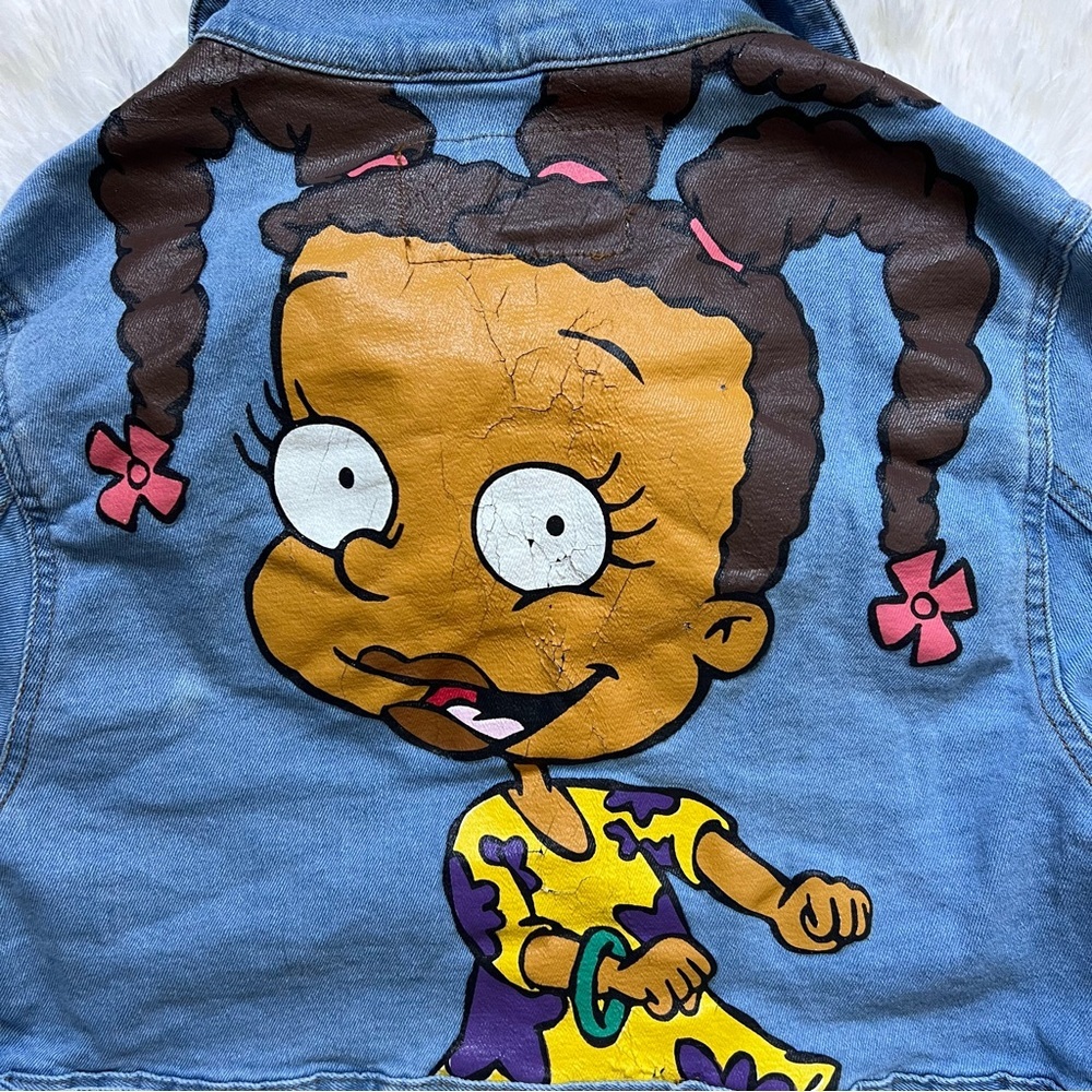 Members Only x Nickelodeon Rugrats Denim Cropped Jacket - Picture 7 of 10
